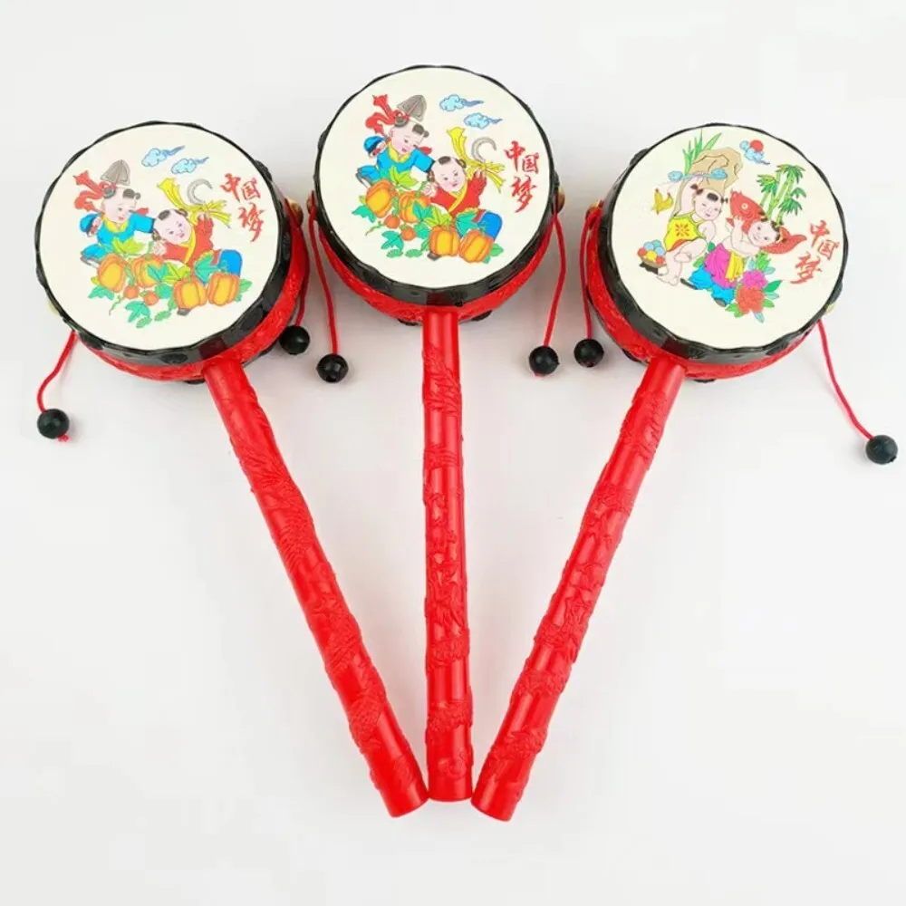 Baby Teething Rattle Toy Handheld Drum for Newborn Infant Educational Developmental Use Safe Material for Gifting and Play