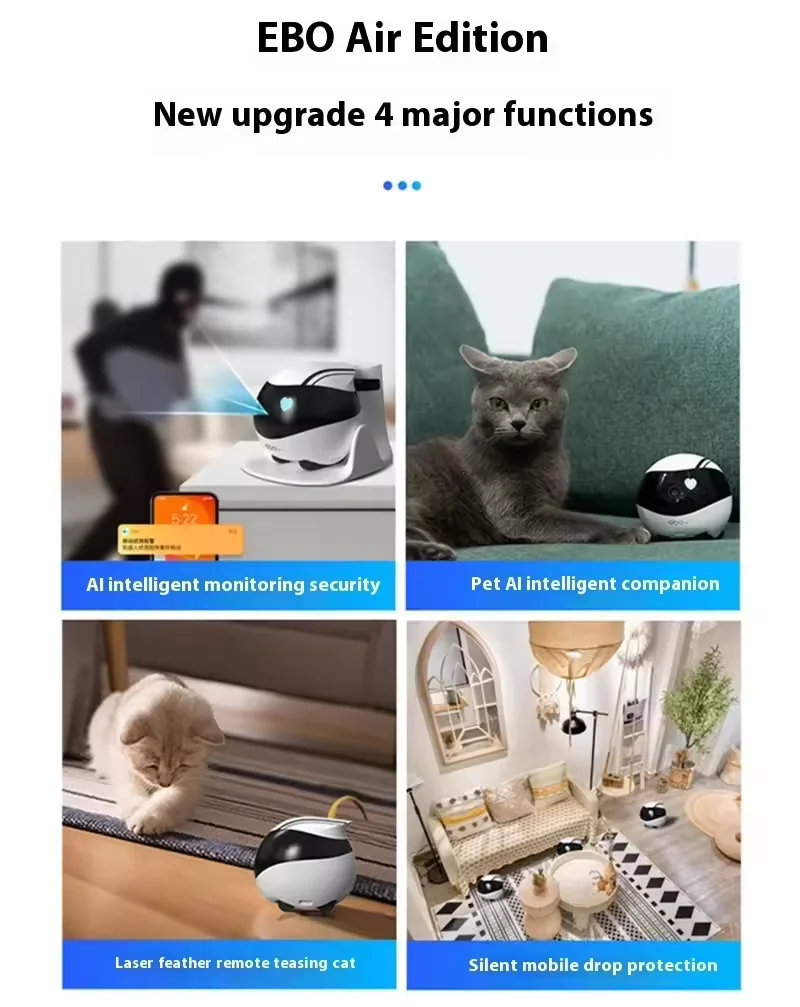 Enabot EBO Air EBO SE Intelligent Robot Wireless Camera Robot Remote Monitoring Pet Companion Robot Real Time Control Home