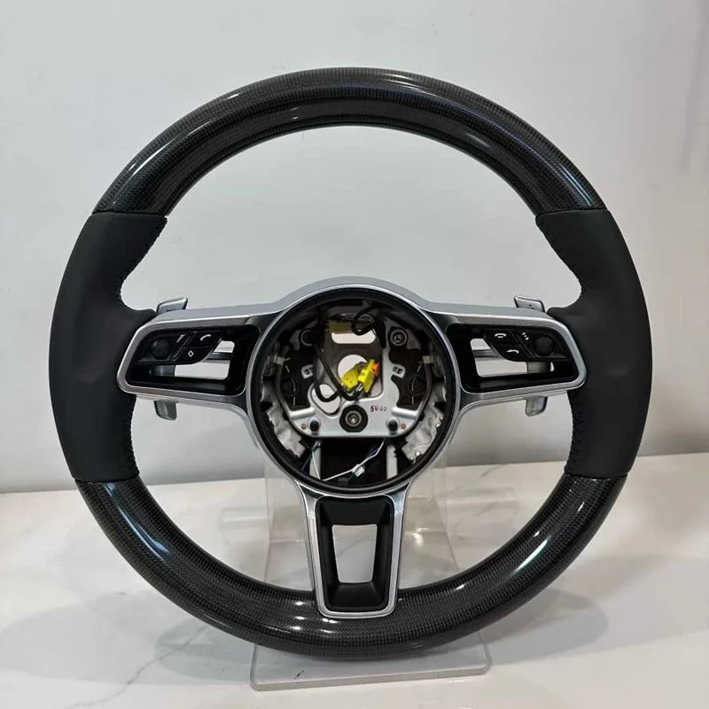 For Porsche Carbon Fibre Steering Wheel 911 996 Cayenne 958 718 Boxster 918 Cayman Macans Panamera Taycan GT3 RS 970 GT2RS view 3