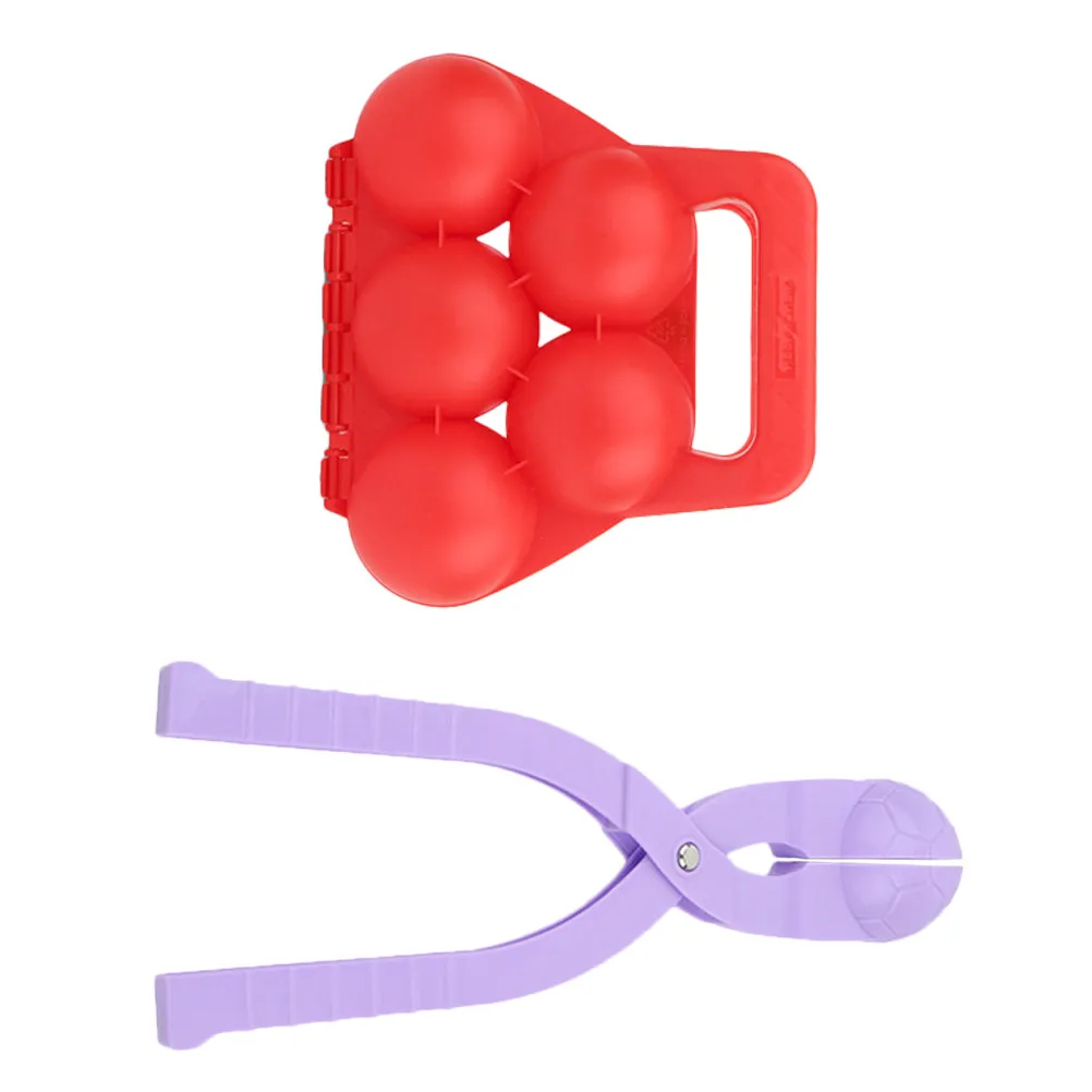 2Pcs Mold Perfect Round Snow Ball Maker Comfortable Grip for Kids Winter Outdoor Winter Sand Mud Bath Fun