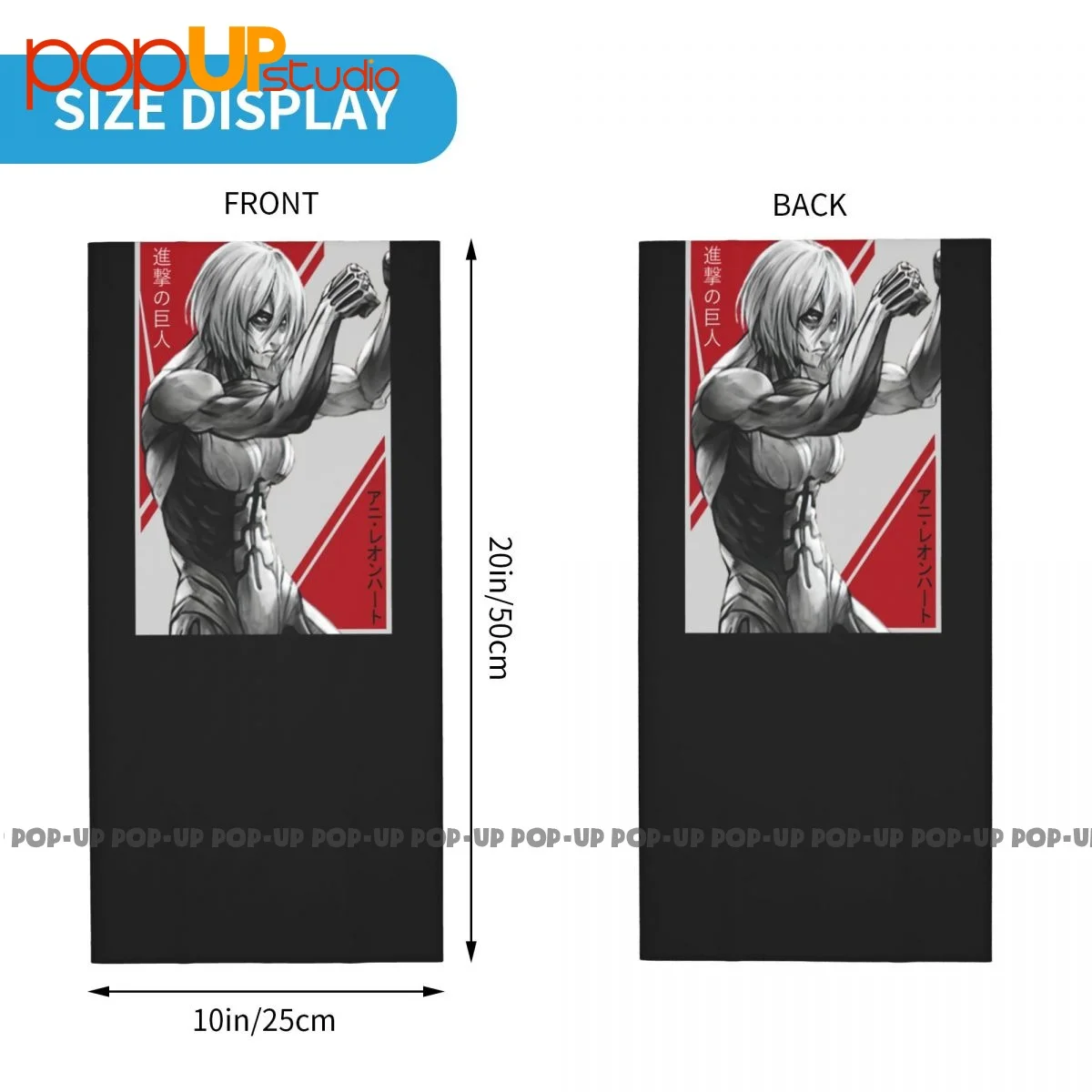 Annie Leonhart Attack On Titan Female Titan Essential Neck Gaiter Bandana Scarf Face Mask