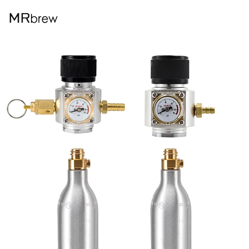 Ulepszony regulator Co2 Mini ładowarka Co2 do butli z gazem sodowym Tr21 * 4 0-90PSI Homebrew Kegging szybka karbonizacja