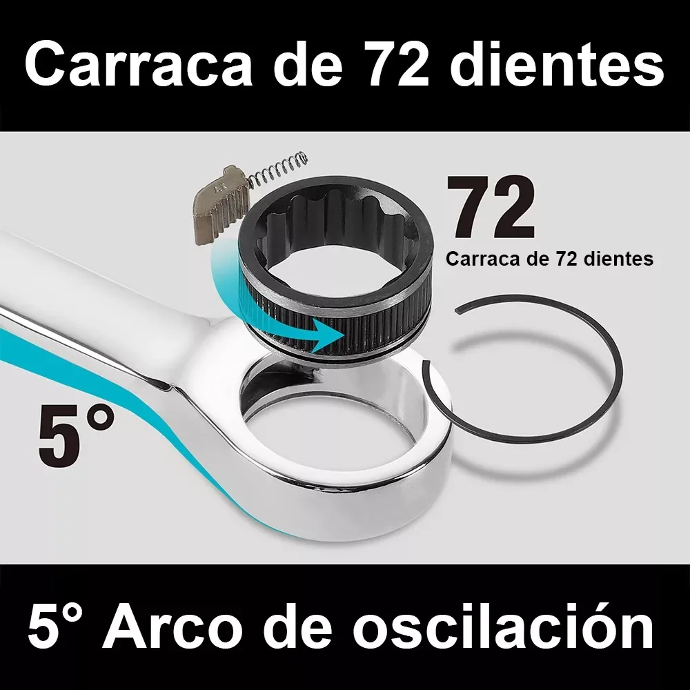 Juego de llaves de trinquete de cabeza flexible Premium, 16 piezas, 6-22MM, artesanía duradera, con bolsa de almacenamiento práctica, perfecto para bricolaje y automóvil