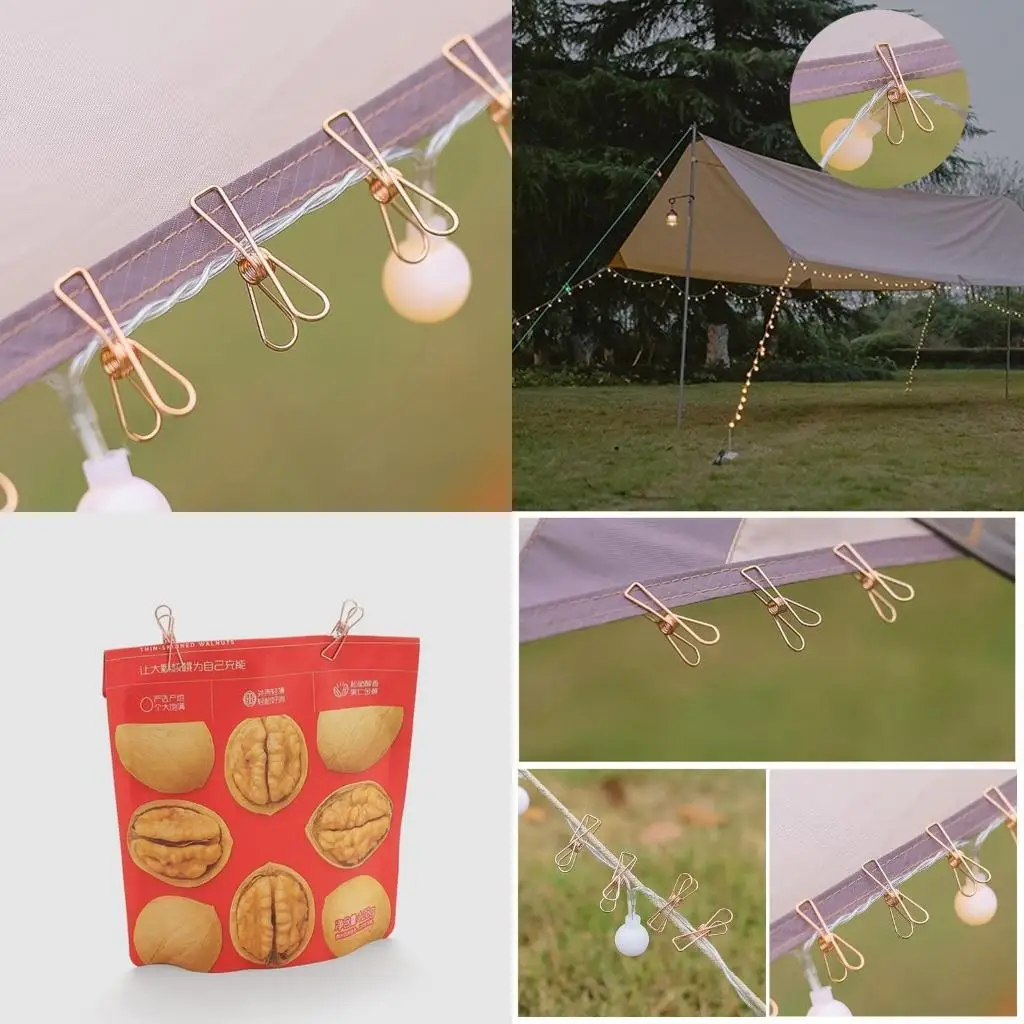 

E8BD Tent Clip 10 Pcs Outdoor Securely Hold Lights Channel or Hook