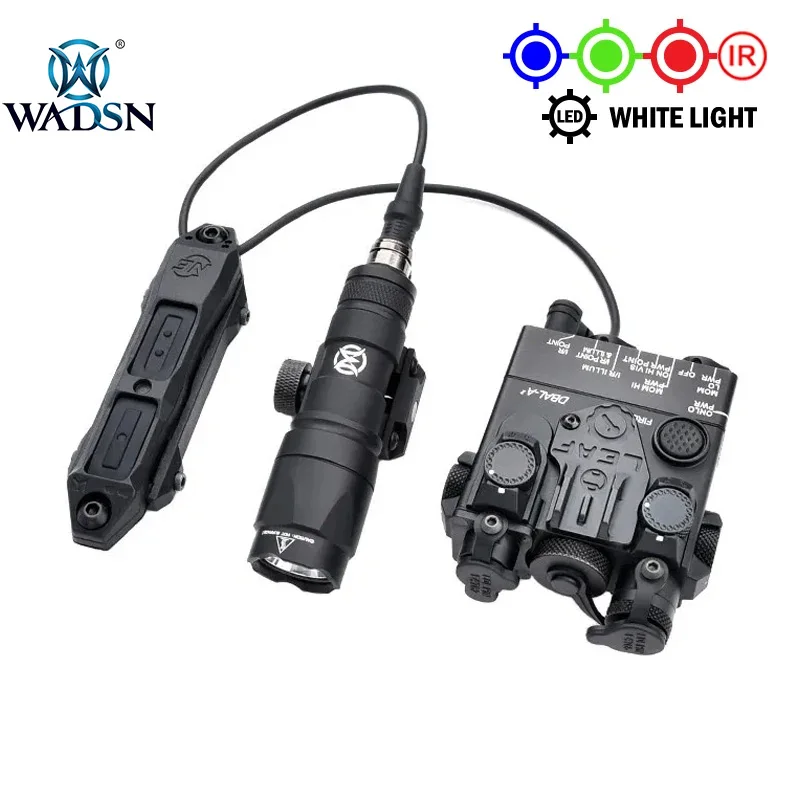 WADSN Tactical DBAL-A2 Red Green Blue IR Dot Sight Aiming Laser M300 M300A Mini  Weapon Airsoft Flashlight Accessory