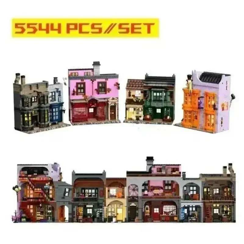 DIY 5544pcs Diagoned Alley Building Blocks Kits Bricks Classic Movie Series Model Kids DIY Toys For Children Gift 10217 75978