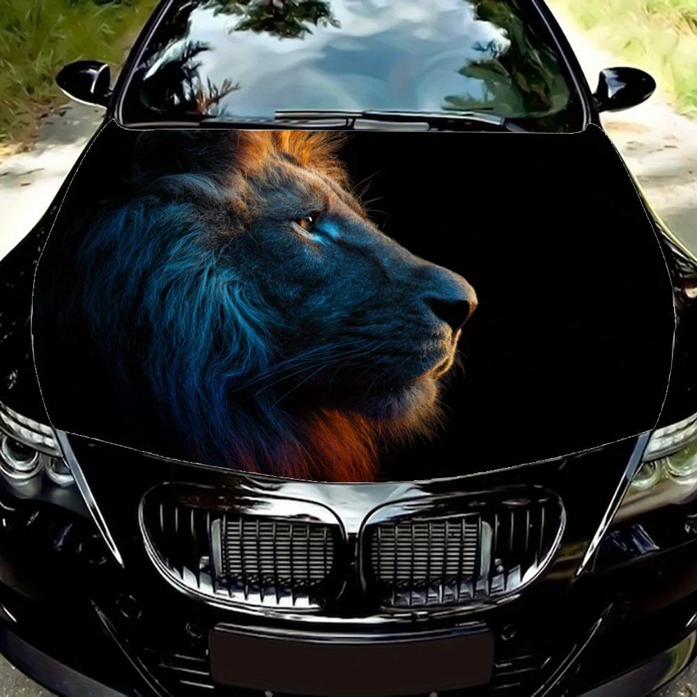 

Виниловые обертывания для автомобиля с тематикой льва — подходят для большинства капотов двигателя, конструкции без пузырьков, водонепроницаемые, чистящие и удобные, прочные автомобильные P