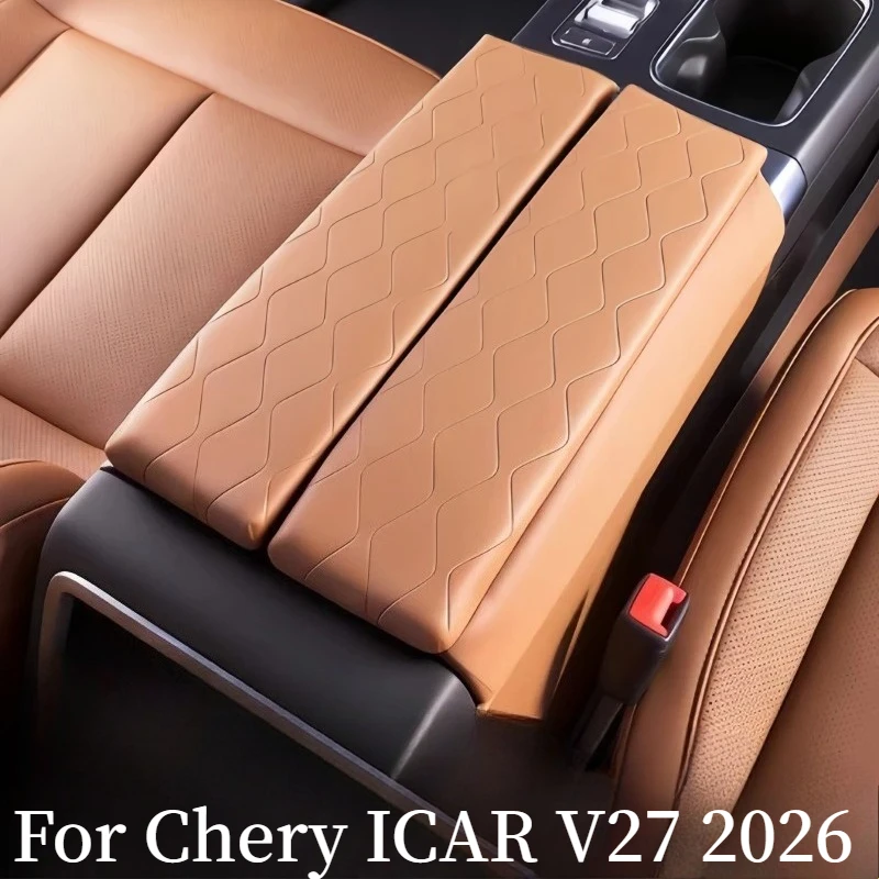 Soft Car Armrest Box Height Increase Pad For Chery ICAR V27 2026 Modified Interior Arm Rest Protective Mat Accessories