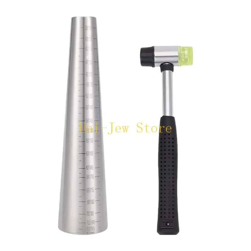

40GB Professional Bracelet Resizing Tool Stainless Steel Mandrel and Hammer Set