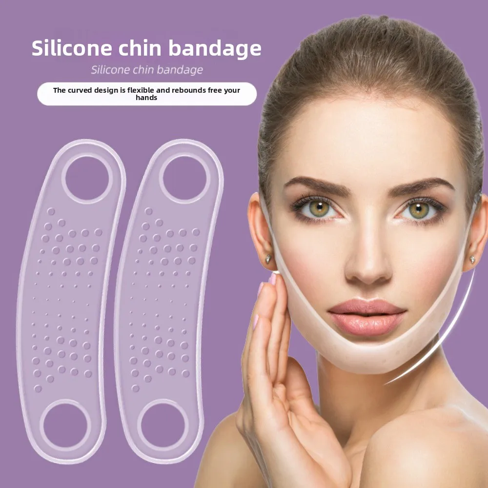 Cinturino in silicone per il viso, maschera lifting antirughe, maschera ovale modellante, cinturino elastico snellente per viso e collo