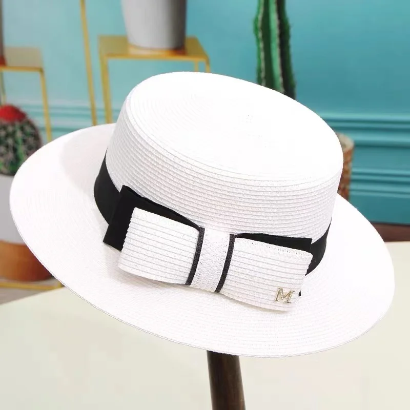 Summer hats for women fashion Beach Hat Flat brim side Female Casual Panama Hat Lady Classic gorros visor Straw hat Women Fedora