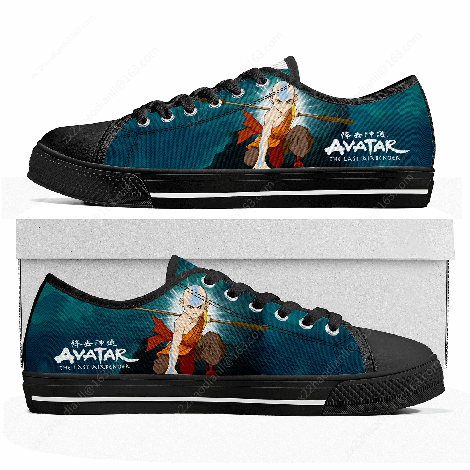 Cartoon Avatar The Last Airbender Low Top Sneakers Mens Womens Teenager High Quality Canvas Sneaker Couple Shoes Custom Shoe