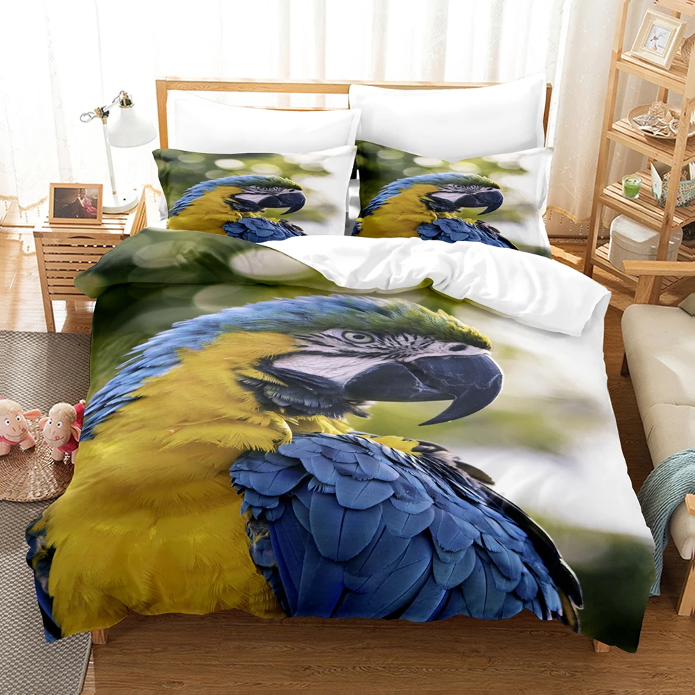 

3D The Parrot Bedding Sets Duvet Cover Set With Pillowcase Twin Full Queen King Bedclothes Bed Linen