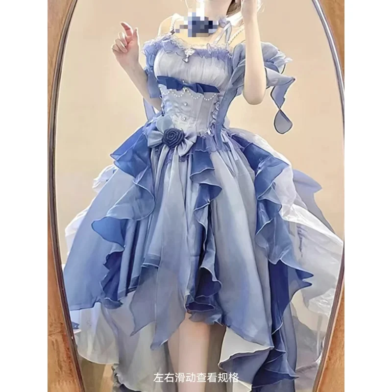 Sky05 Платье Лолиты Великолепный зарубежный стиль Тяжелая промышленность Пушистый хвост Принцесса Set99Ji*