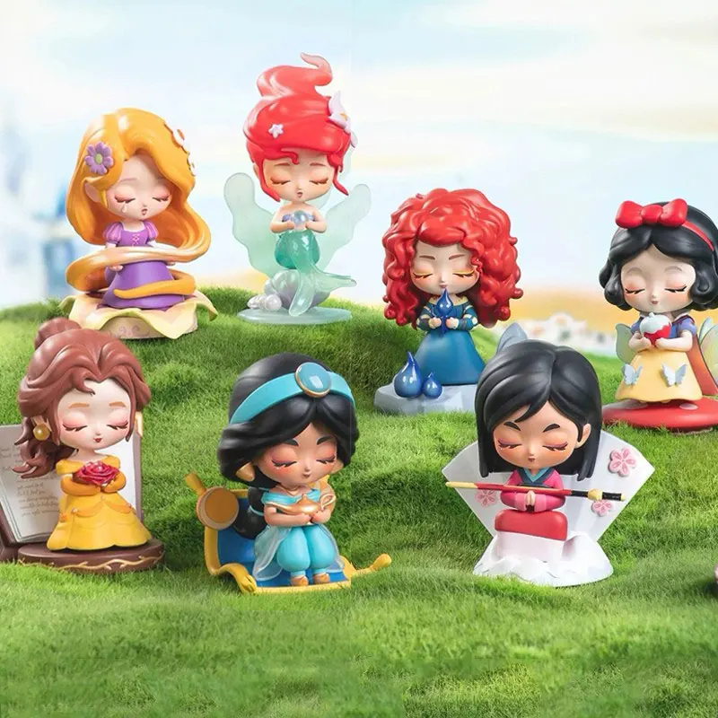 Disney Princess Become A Better Self Series Snow White Rapunzel Jasmine Belle Mulan Ariel Action Figure Toys Dolls Kids Gifts