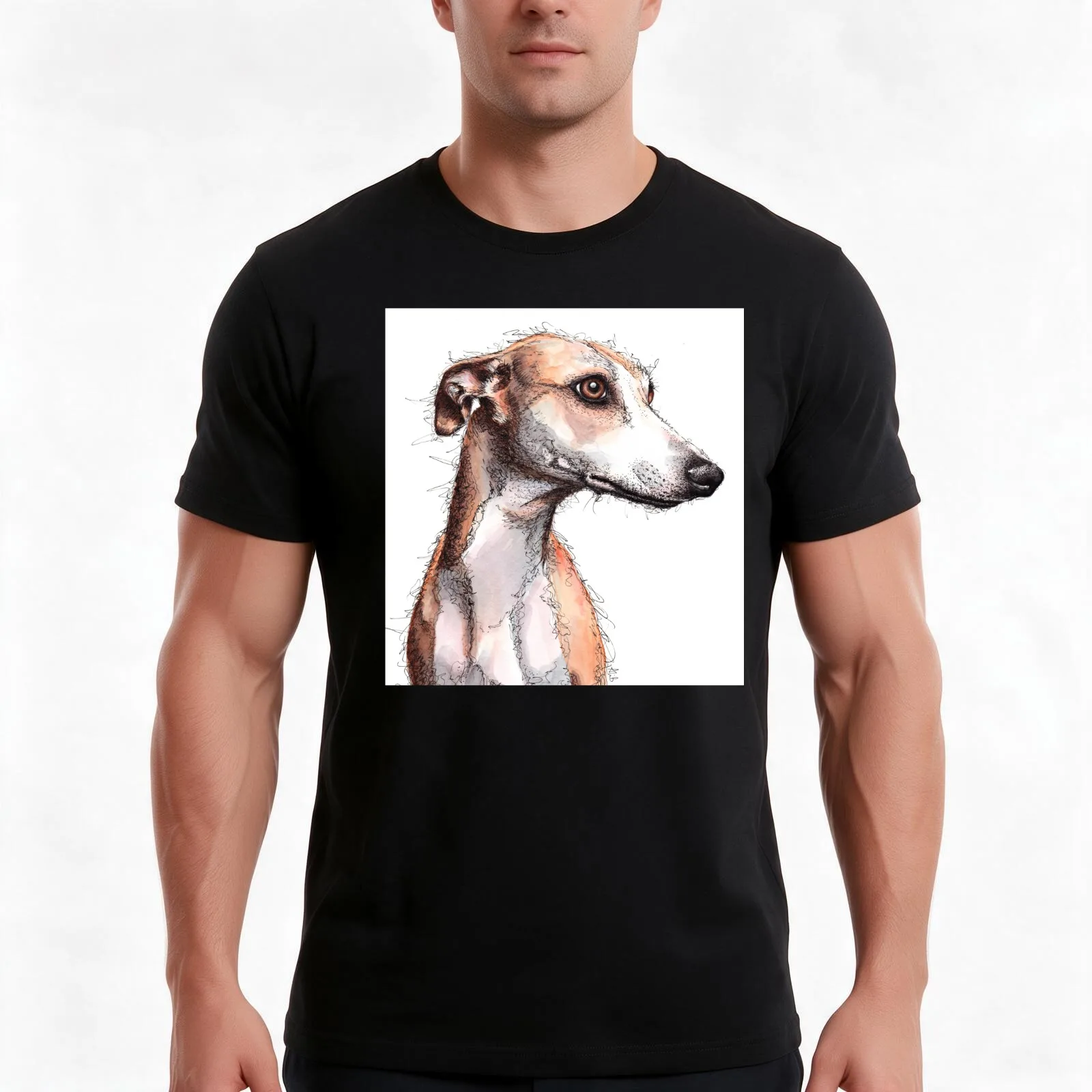 Beautiful Sighthound, Greyhound, Galgo, Lurcher T-Shirt, Summer Casual Cotton Tee, Oversized Streetwear Tops, Unisex Men Women