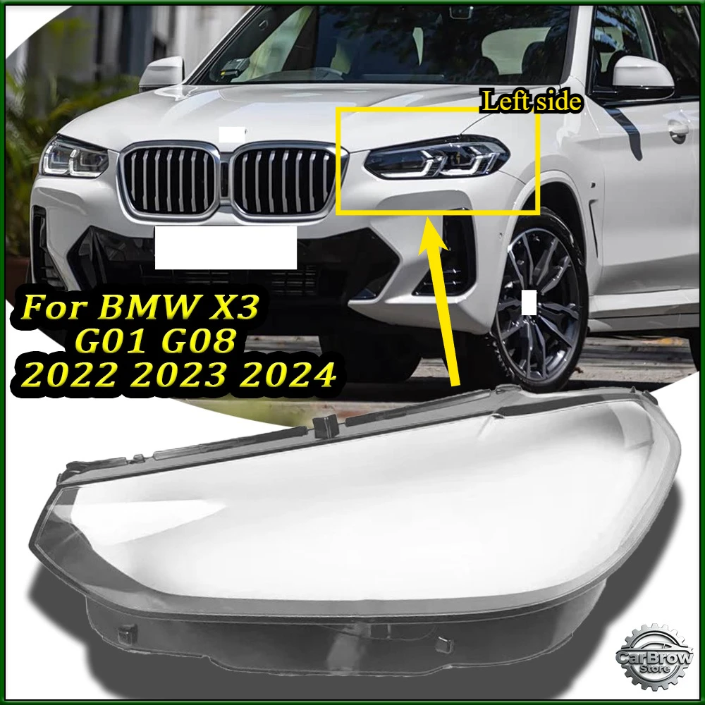 

Headlamp Lens Glass For BMW X3 G01 G08 2022 2023 2024 Replace Lamp Shade Headlight Shell Headlamp Cover