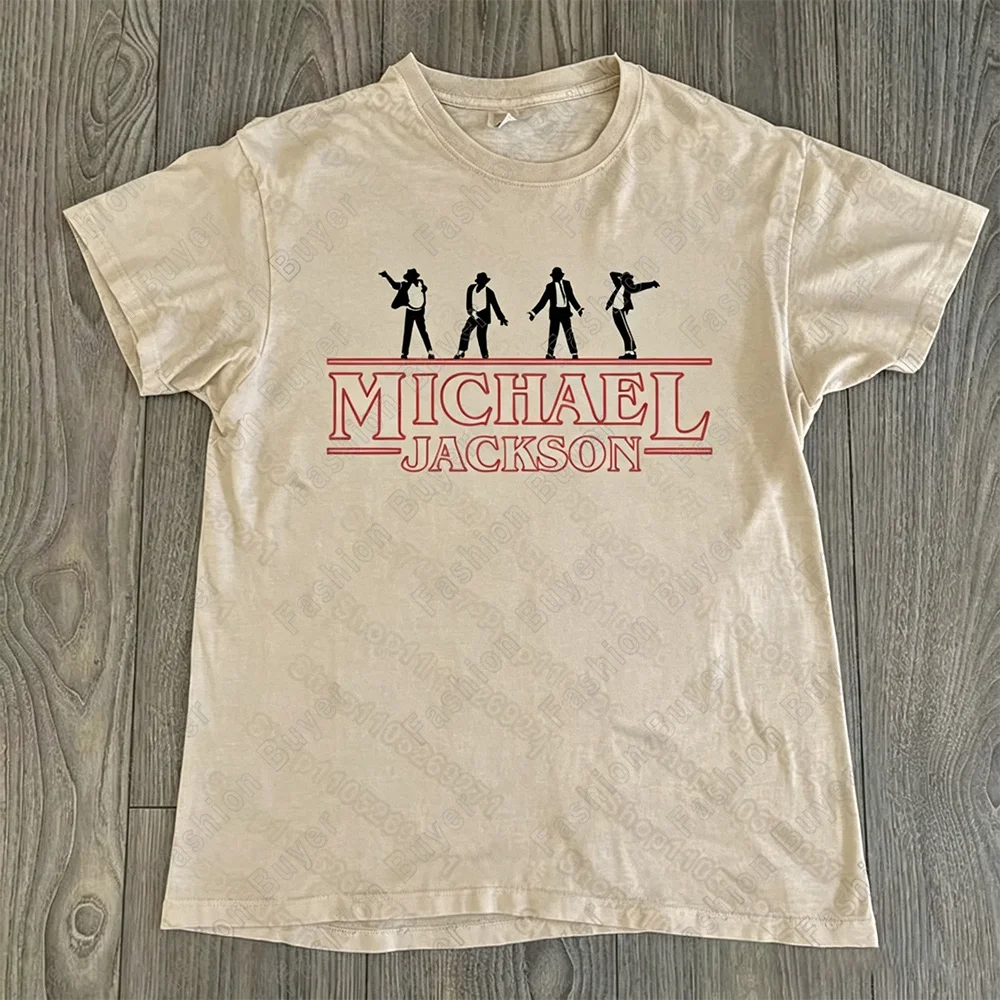Michael Jackson Modern Redesign T-shirt Men and Women Summer Cotton Y2K Clothing Fashion Round Neck Short Sleeved Tee Fan Gifts