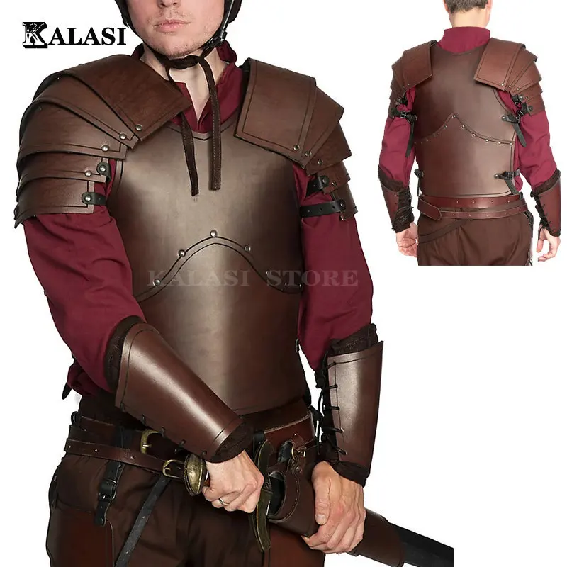 

Medieval Leather Cuirass Gladiator Knight Warrior Viking Pirate Chest Torso Armor Cosplay Costume Men Breastplate Vest For LARP