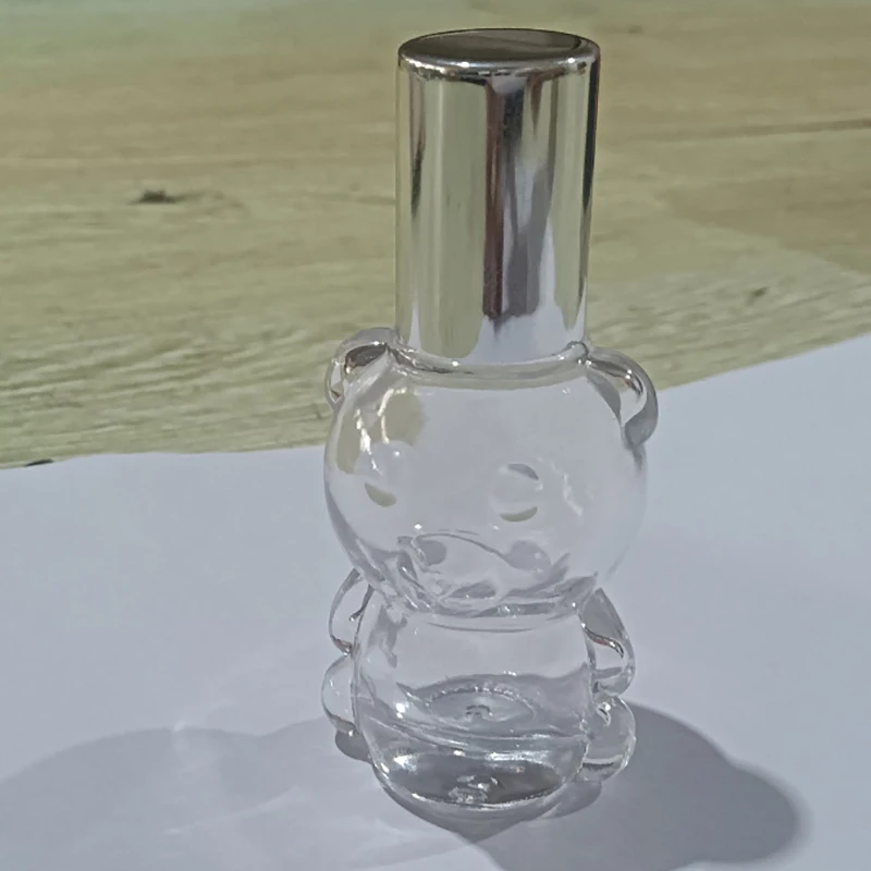 8ML Small Bear Glass Roller Essential Oil Perfume Bottles Travel Refillable Roller Ball Vial Cosmetics Dispensing Container