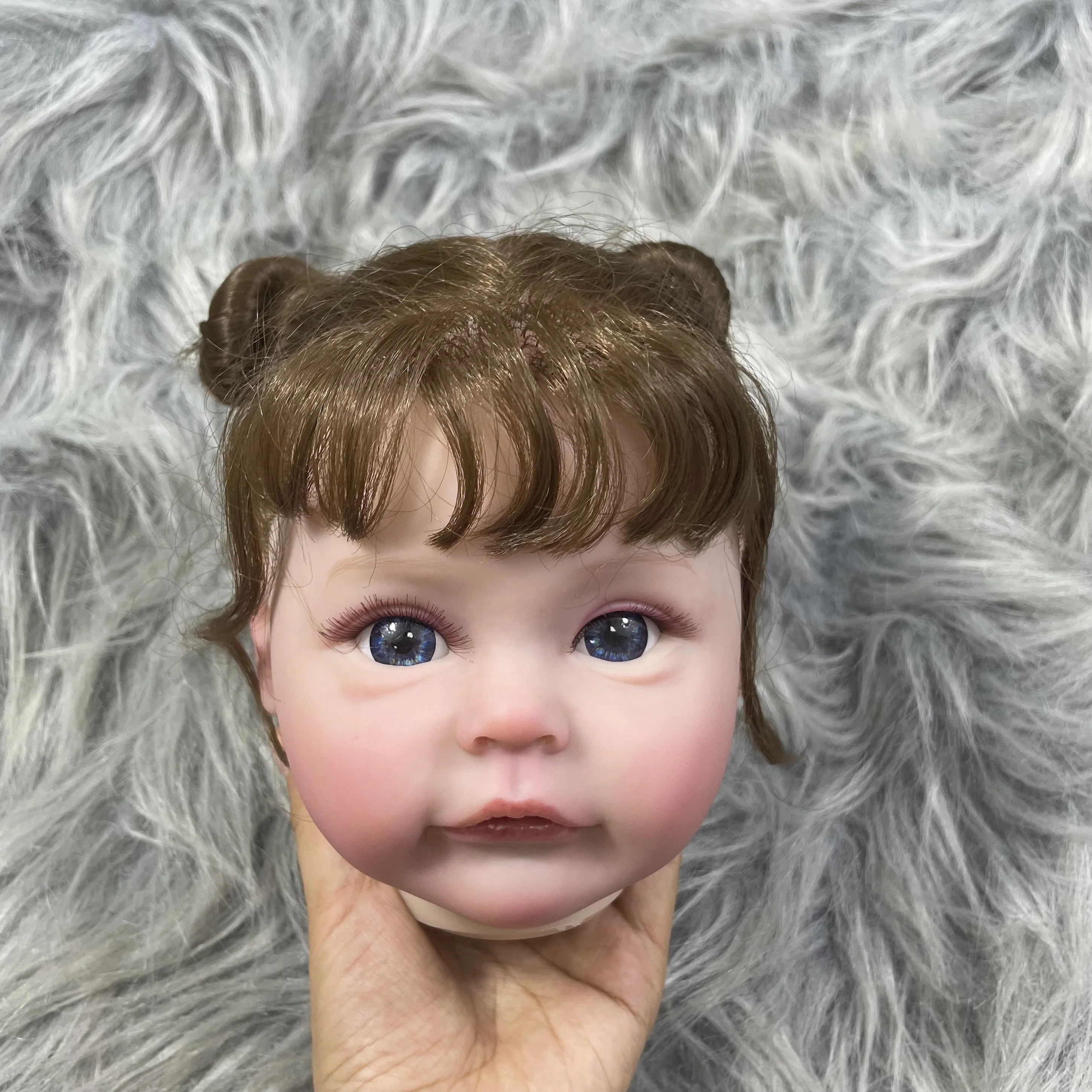 

24Inch Already Painted Reborn Doll Kit SueSue Hand-rooted Hair Unassembled DIY Doll Parts With Cloth Body Reborn Sue-Sue