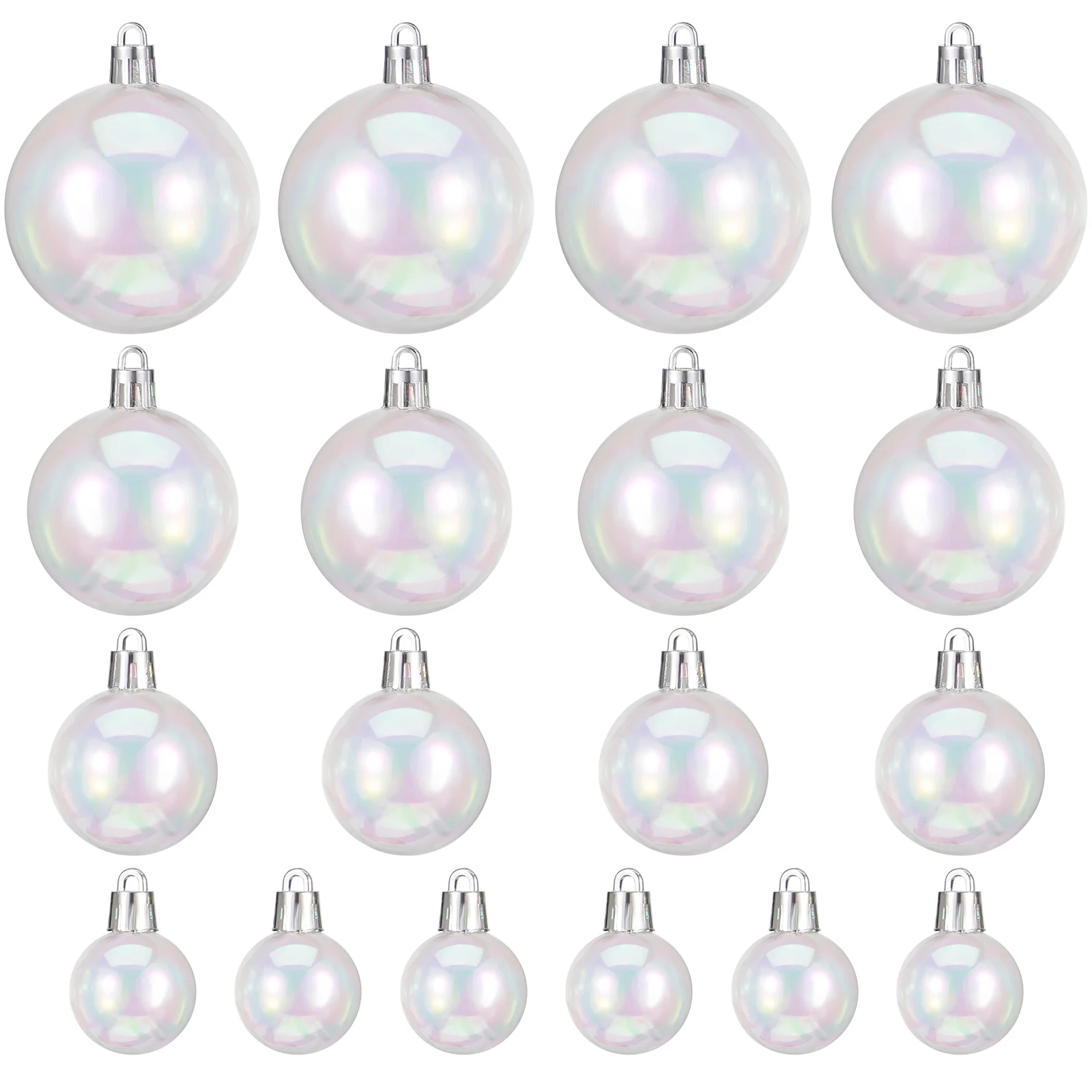 

18Pcs Christmas Baubles Ornaments Shatterproof Plastic Balls 3cm 4cm 5cm 6cm Xmas Tree Decorations Party Festive Decor