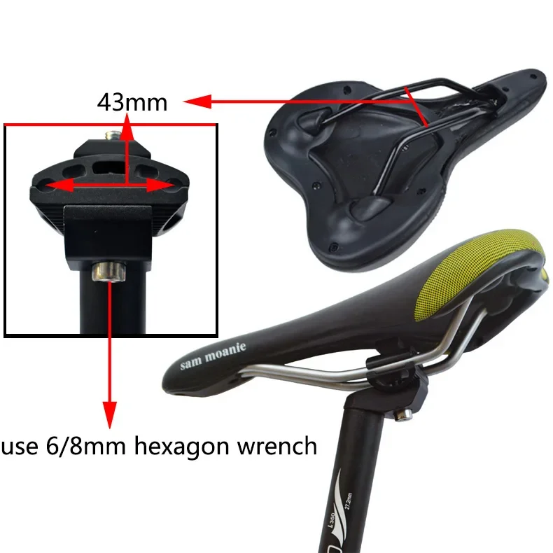 MTB Rennrad Sattelstütze 27,2/28,6/30,4/30,8/31,6X350mm/450mm/580mm Länge Fahrrad-Sattelrohr Aluminiumlegierung Sattelstütze – Detail 3