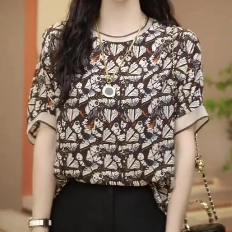 New Summer Casual T-shirt For Women Short-sleeved Fashion Shirt Versatile Top