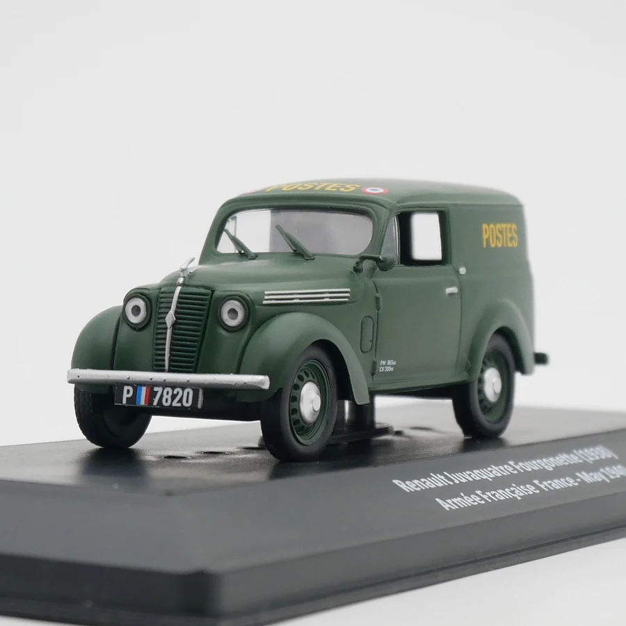 

Diecast Ixo 1:43 Scale Renault Juvaquatre Fourgonette II French Military Car Alloy Car Model Collectible Toy Gift Souvenir