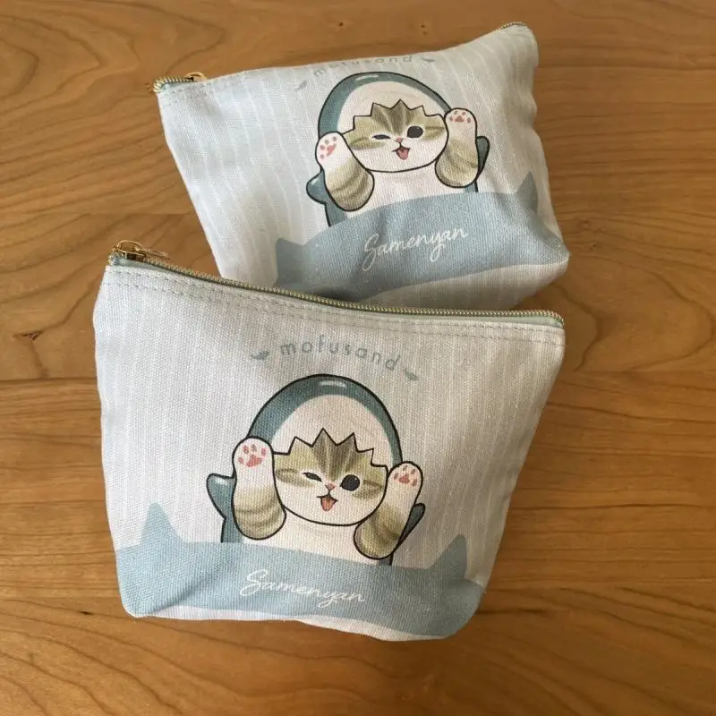 

Новая милая сумка для хранения в стиле аниме Kawaii, косметичка из чистого хлопка, Холщовый Кошелек для монет, мультяшный подарок, подарок на день рождения для девочки
