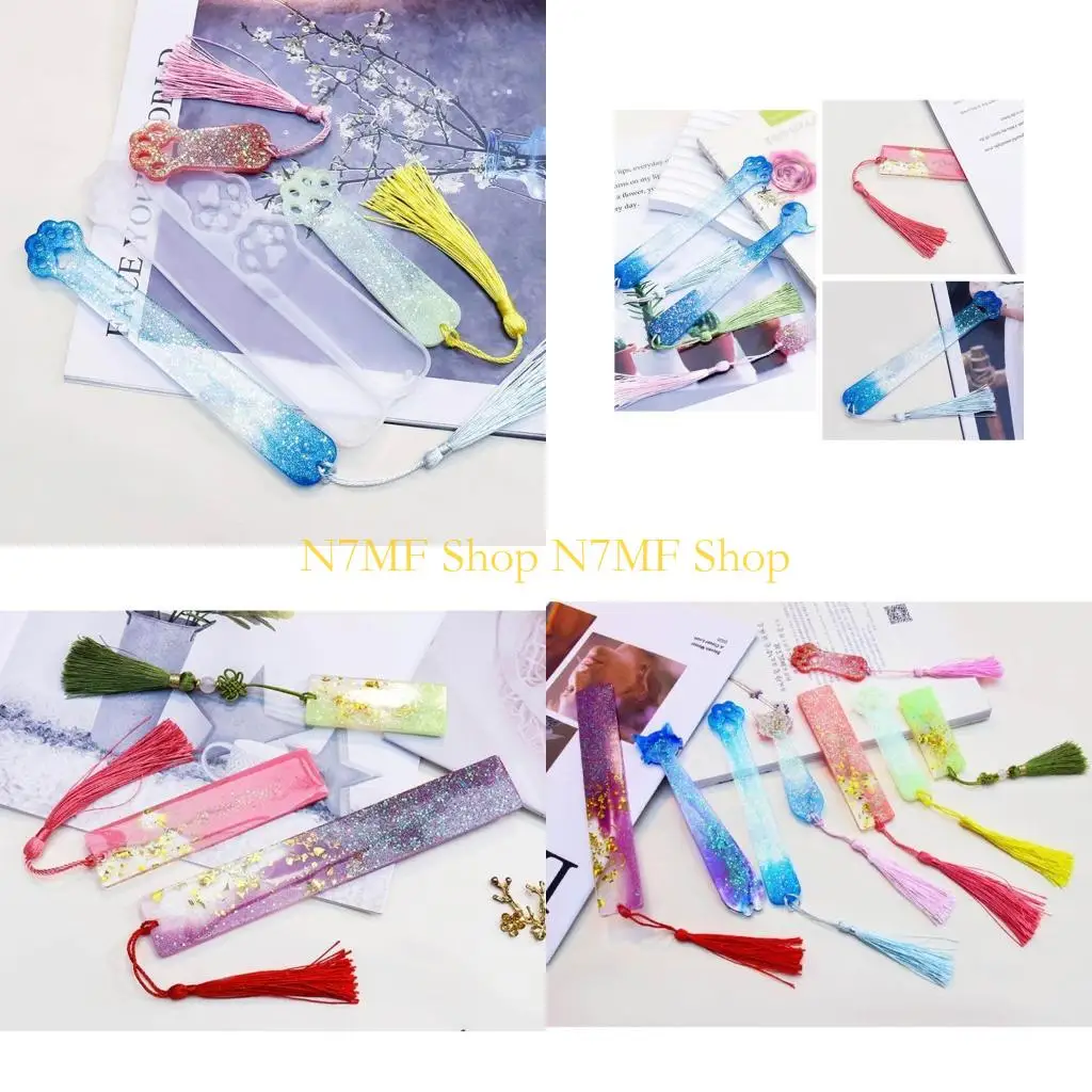 

N7MF Handmade Pendant Resin Mold Rectangle Claw Dolphin Silicone Mold Resin Casting Mold for DIY Ornament