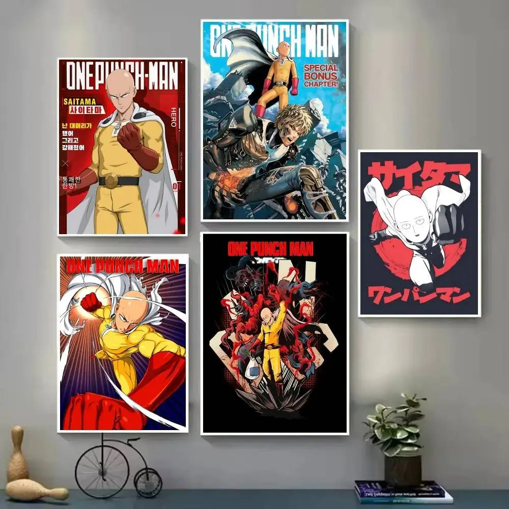 1PC Anime One-P-Punch Man Posters HD Print Vintage Wall Art Decor for Home Study Room - view 3