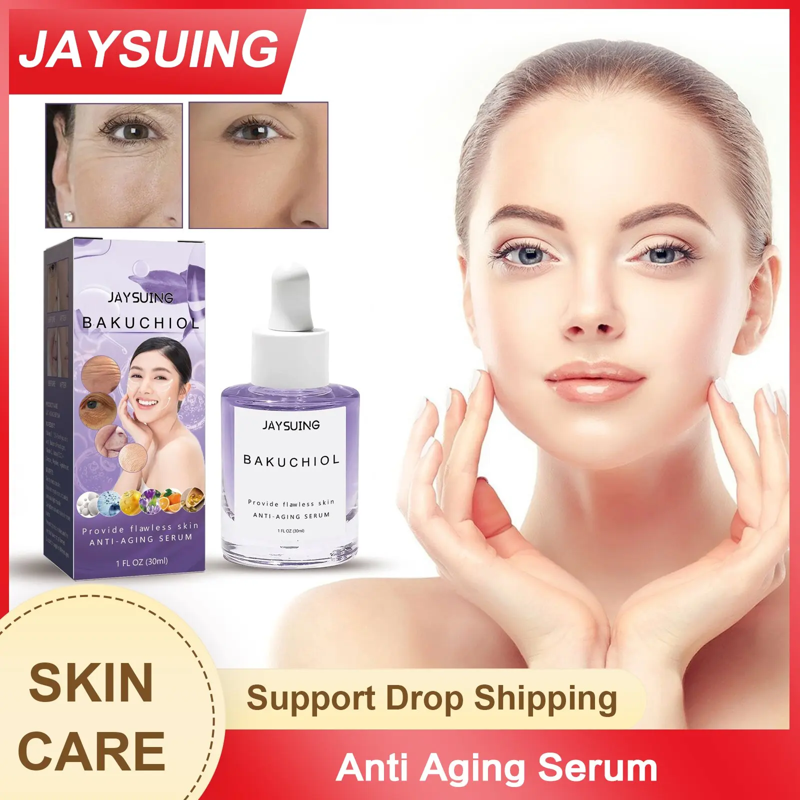 Collagen Serum Fade Fine Line Lifting Firming Forehead Wrinkle Removal Correct Chloasma Oil Control Hydrating Anti Aging Serum