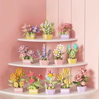 Puzzle Decompressing Building Blocks Toys, Block Toys Decorative Potted Plants,Party Favors,Assembling Blocks DIY Creative Decor
