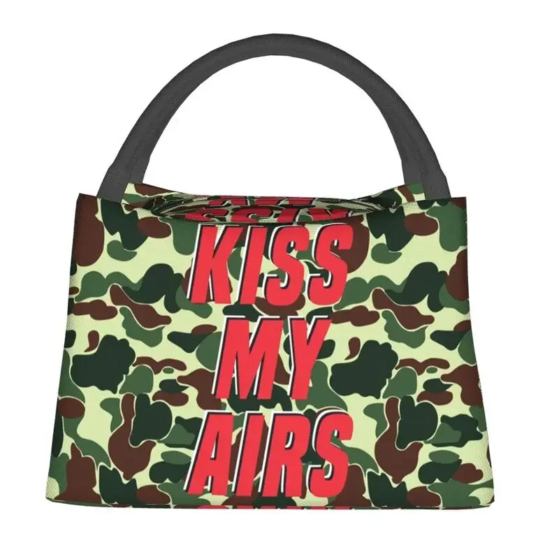 Kiss My Airs Thermal Insulated Lunch Bag Women Duck Hunter Camo Resuable Lunch Tote Outdoor Picnic Multifunction Meal Food Box