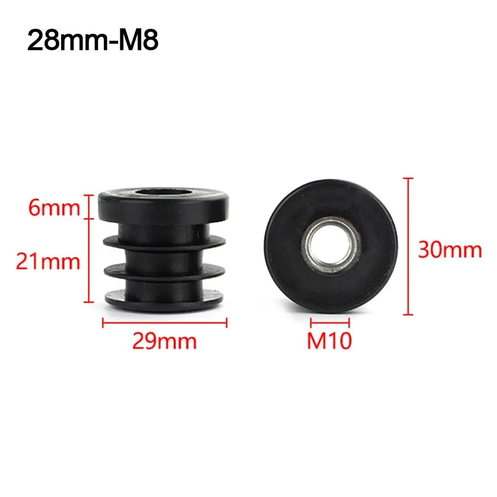 Pipe Plug Black Nut Hole Plug Round Plastic Furniture Adjustable Feet Furniture Leveling Feet Furniture