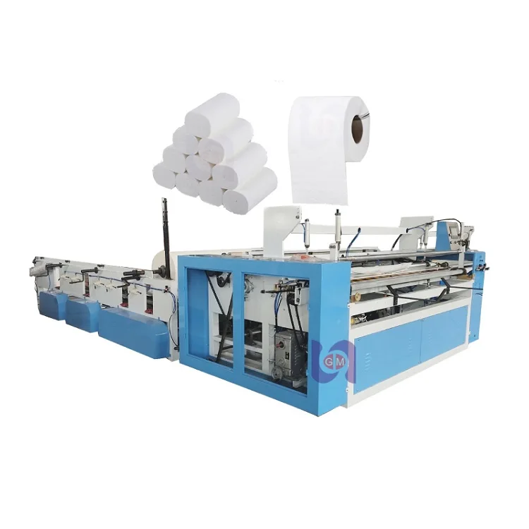 Good Quality Mid Type 1092mm Toilet Paper Rewinding Machine With Embossing Rollers And Sealing Packing Device