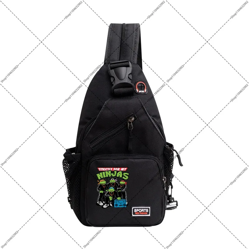 Teenage Mutant Ninja Turtles Shoulder Bag Cartoon Anime Pattern Printed Chest Bag Women Men Portable Anti-lost Crossbody Bag New - view 4