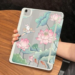 Tablet Case Lotus Bunny for Ipad 2017 2018 9.7inch 7 8 9th 10.2 Funda Cover IPad Air 5 4 Pro 11 2nd 3rd 4th Flip Smart Cover