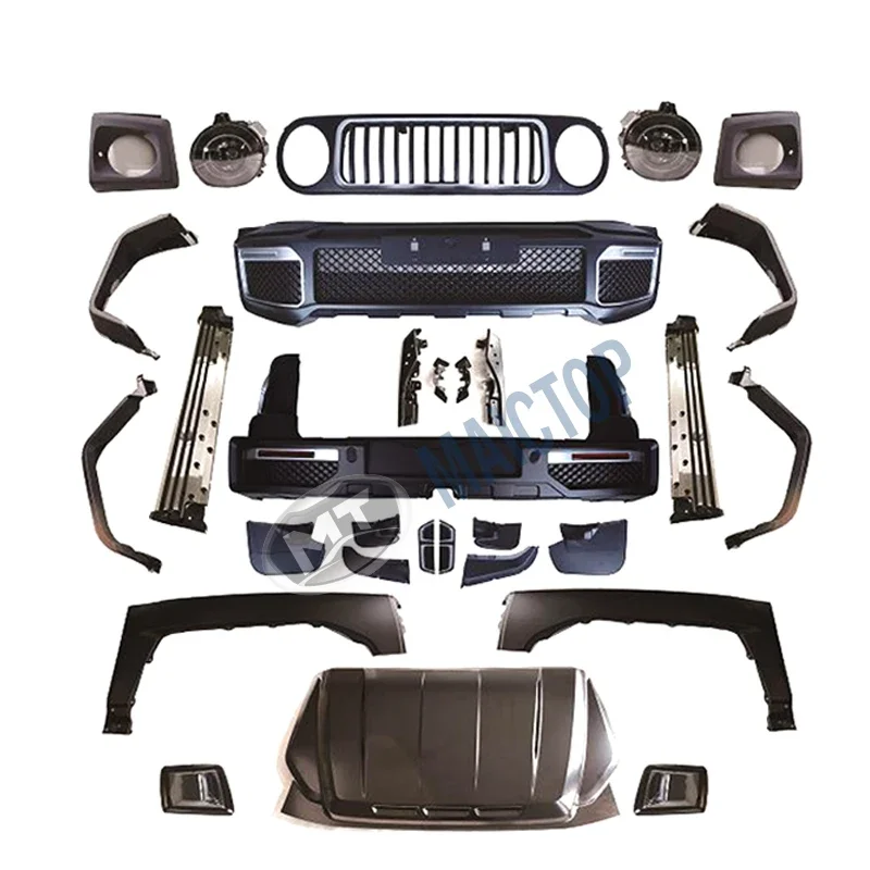 Maictop car accessoires conversion front rear bumper grill bodykit for fj cruiser body kit upgrade to G63 babus style