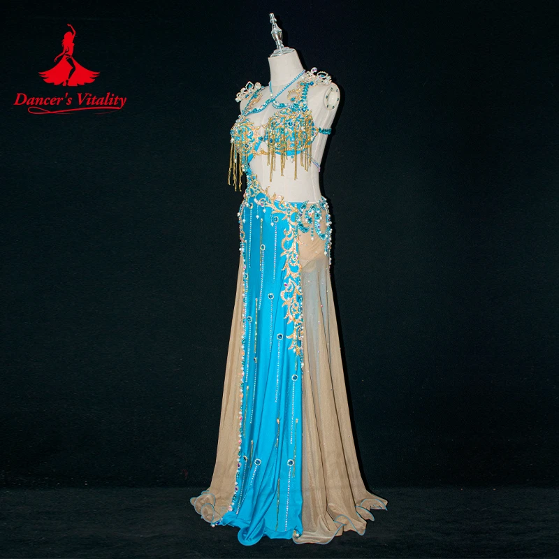 Belly Dance Costume Dress for Women Senior AB Stones Performance Competiton Oriental Professional Clothing Bellydance Outfit