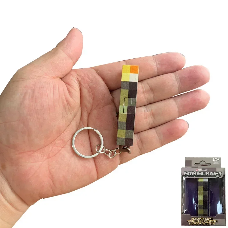 Mini Torch Keychain Rechargeable Light Torch Plastic Game Model Toys Backpack Decorative Pendant Holiday Party Gifts