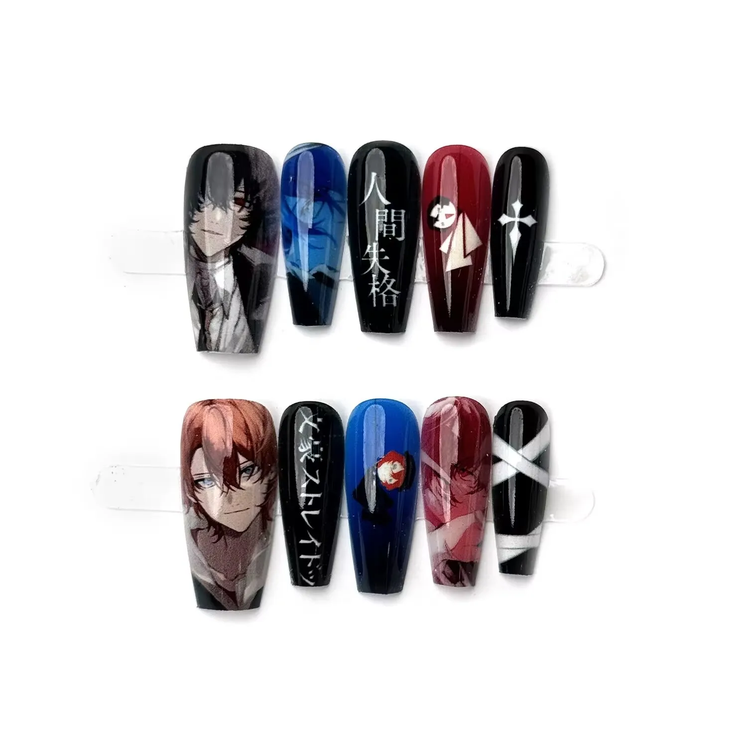 "문고 떠다니는 개" 네일아트 웨어러블 네일, 새로운 네일아트 웨어러블 네일, 학생 탈부착 네일 패치