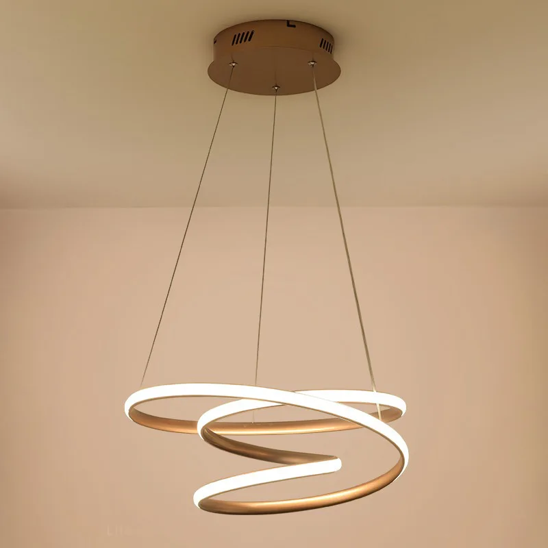 TYLA Nordic Pendant Lamps Luxury LED Vintage Creative Rings for Home Bedroom Dining Room Chandelier Light