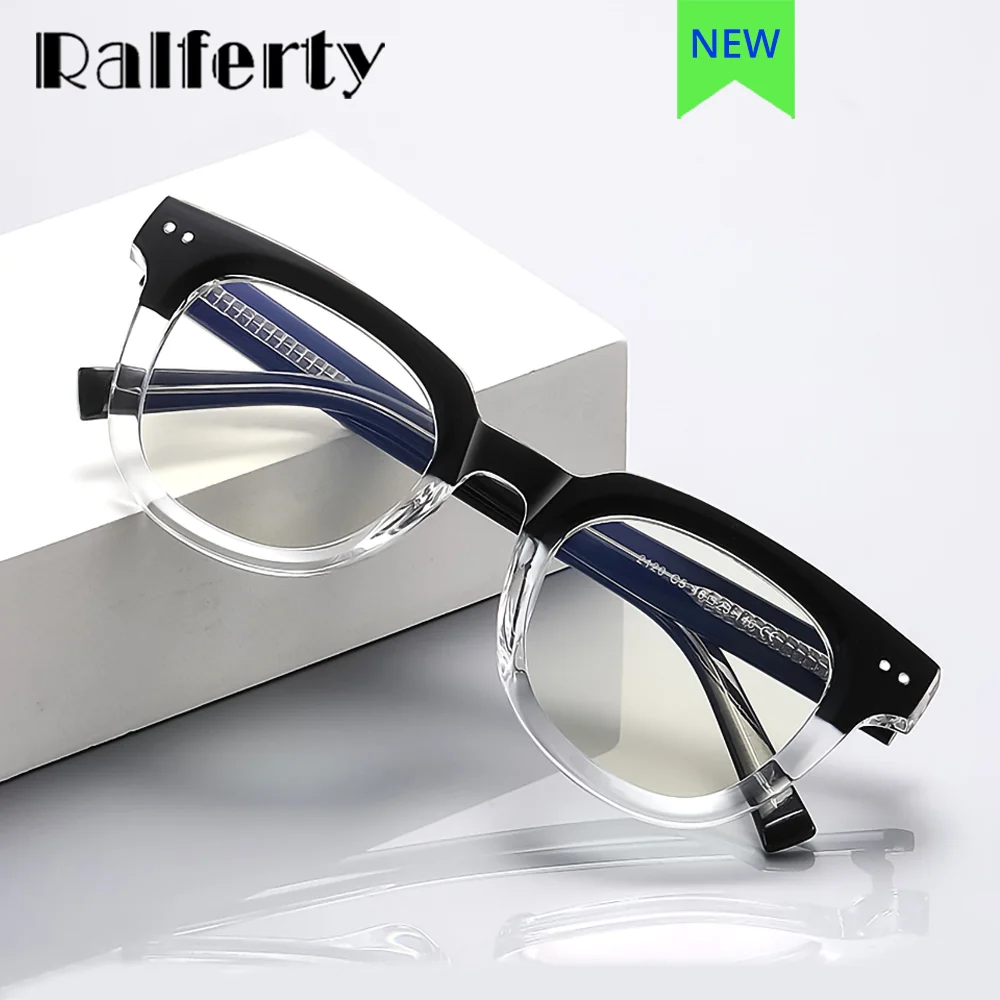 

Ralferty 2025 TR90 Glasses Frames Men Eyeglass Frame for Women Prescription Medical Spectacle Anti Blue Computer Glasses Male
