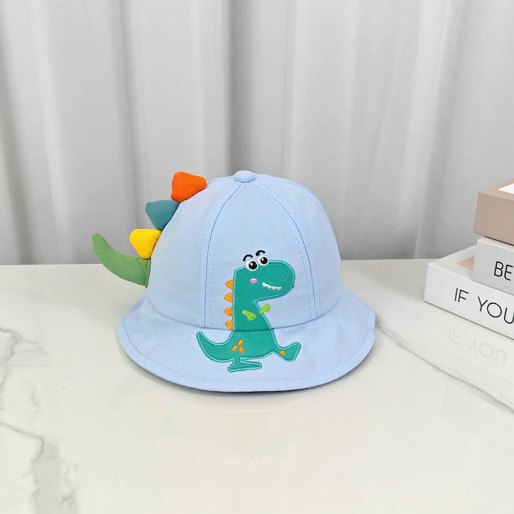 

Cute Cartoon Dinosaur Bucket Hat Wide Brim 3D Fisherman Cap Sun Protection Panama Sun Hats Outdoor Use