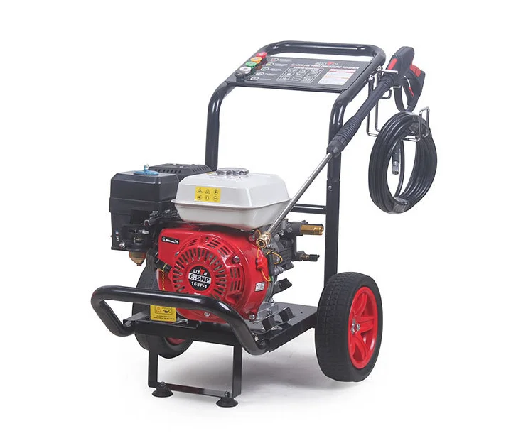 6.5HP 9L/MIN 4-stroke walk-behind gasoline cleaning machine,high pressure water pump,multi-nozzle,industrial washing equipment