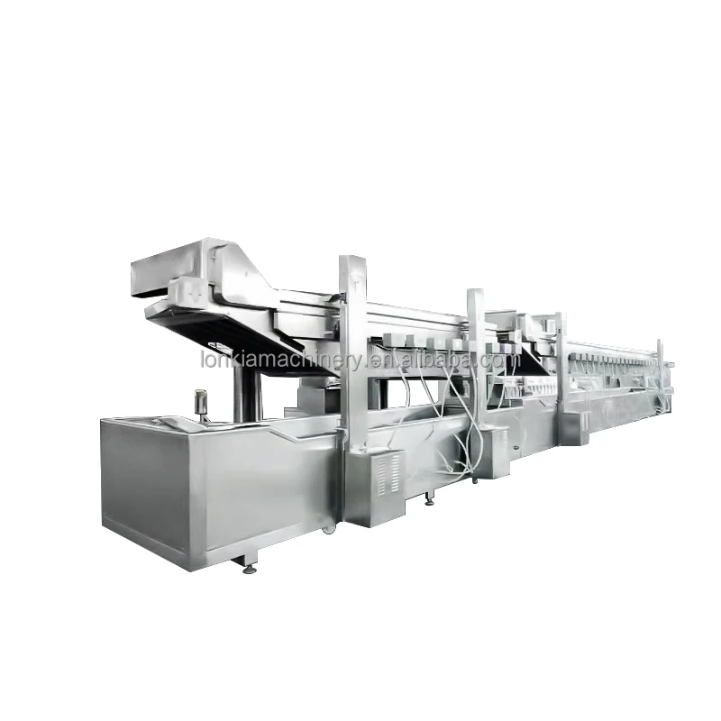 Continuous System Electric Potato Cripss Chips Frying Automatic Burger Large Deep Fryer Machine