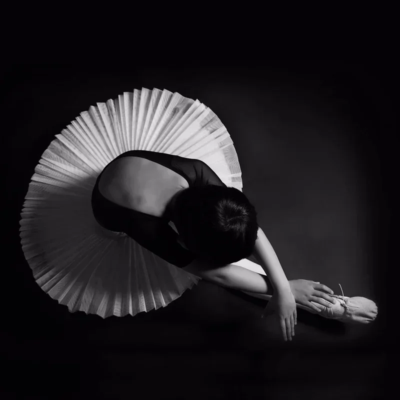 Women Dance Ballet Tutu Skirt Girls Practise Pancake Plateau Costume Dancewear Pleated Ballet Skirts