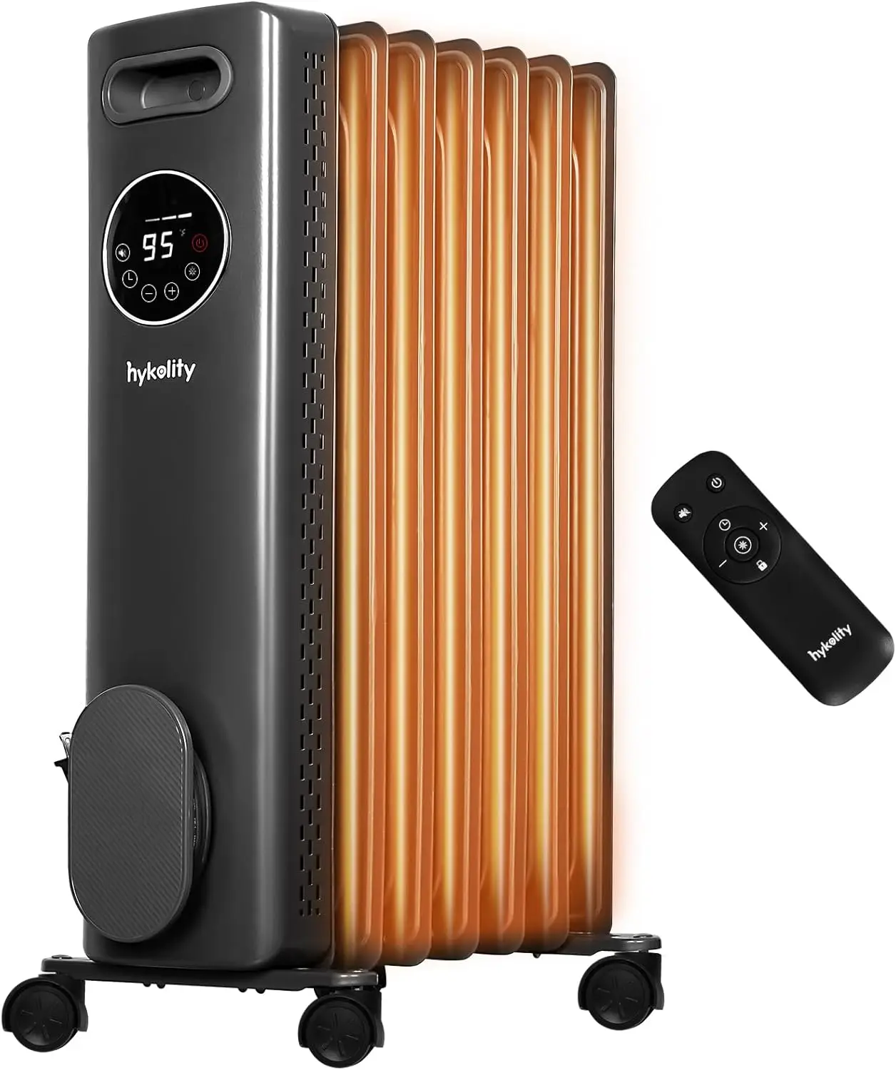 

1500W Portable Oil Radiator Heater with Thermostat, Remote, LED Display, Child Lock & Timer